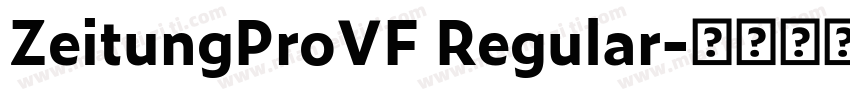 ZeitungProVF Regular字体转换